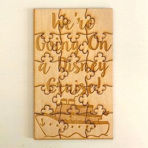 “We’re Going On a Disney Cruise!” Wood Puzzle 3.5” x 6”